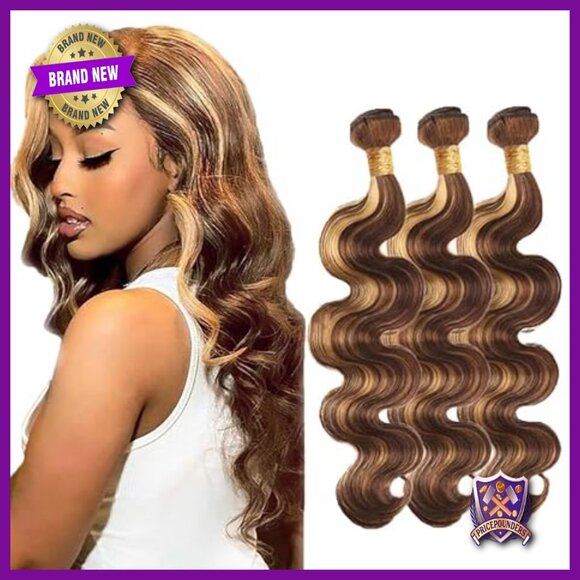 Human Hair Body Wave Extensions 3 Bundles 50g Each 20-24 Inch main image 4